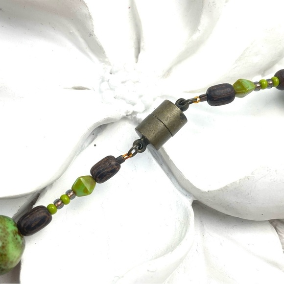 VINTAGE Stone Necklace Magnetic Clasp - Picture 3 of 5